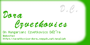 dora czvetkovics business card